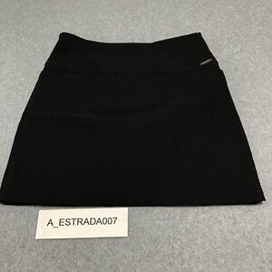SC & Co Skort Women's MEDIUM Black Stretch Built-in Shorts Pull On Pockets Skirt
